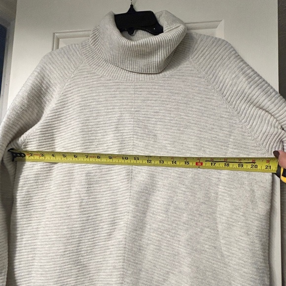 Kuhl Solace Cowl Neck Sweater Rib Knit Organic Cotton Natural Womens Size L - Picture 8 of 10